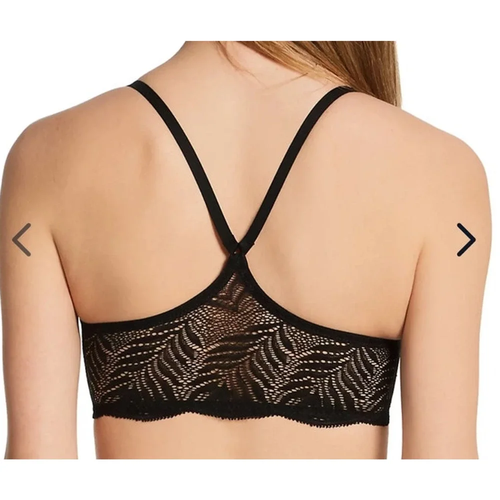 Natori Bra 728309 Lush Front Close Contour underwire black size 34DD 34E